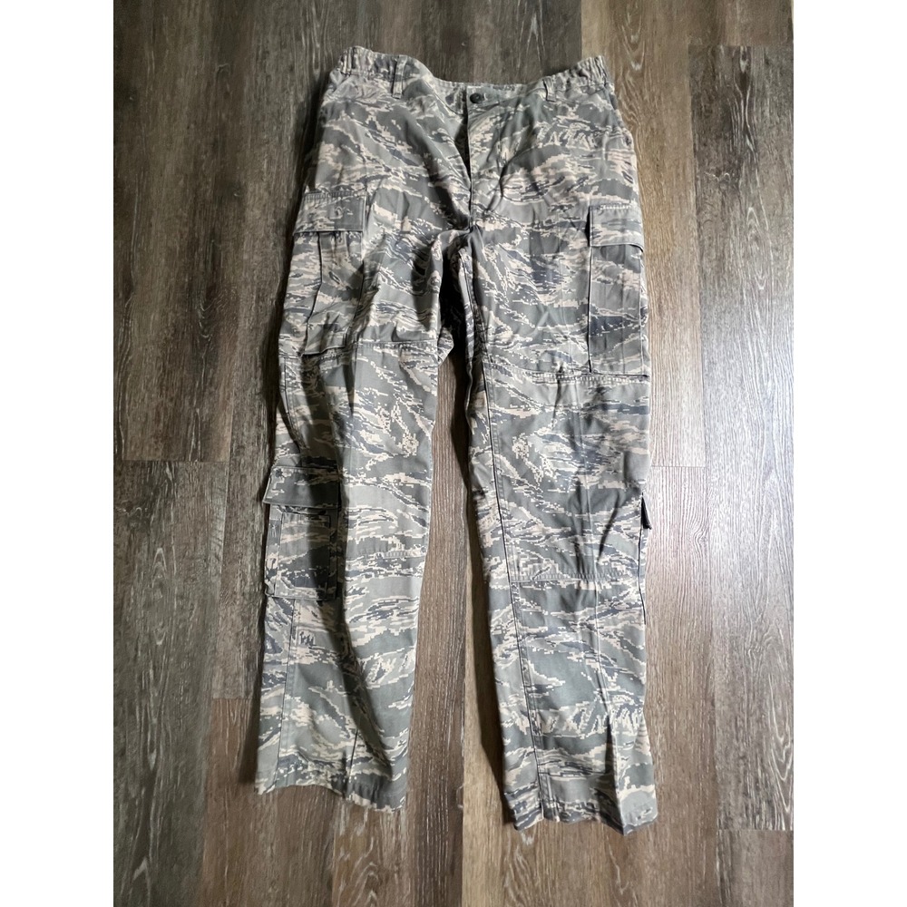 USAF ABU Tiger Stripe Camo Cargo Pants Mens 36R Gray Digital Tactical Trousers‎